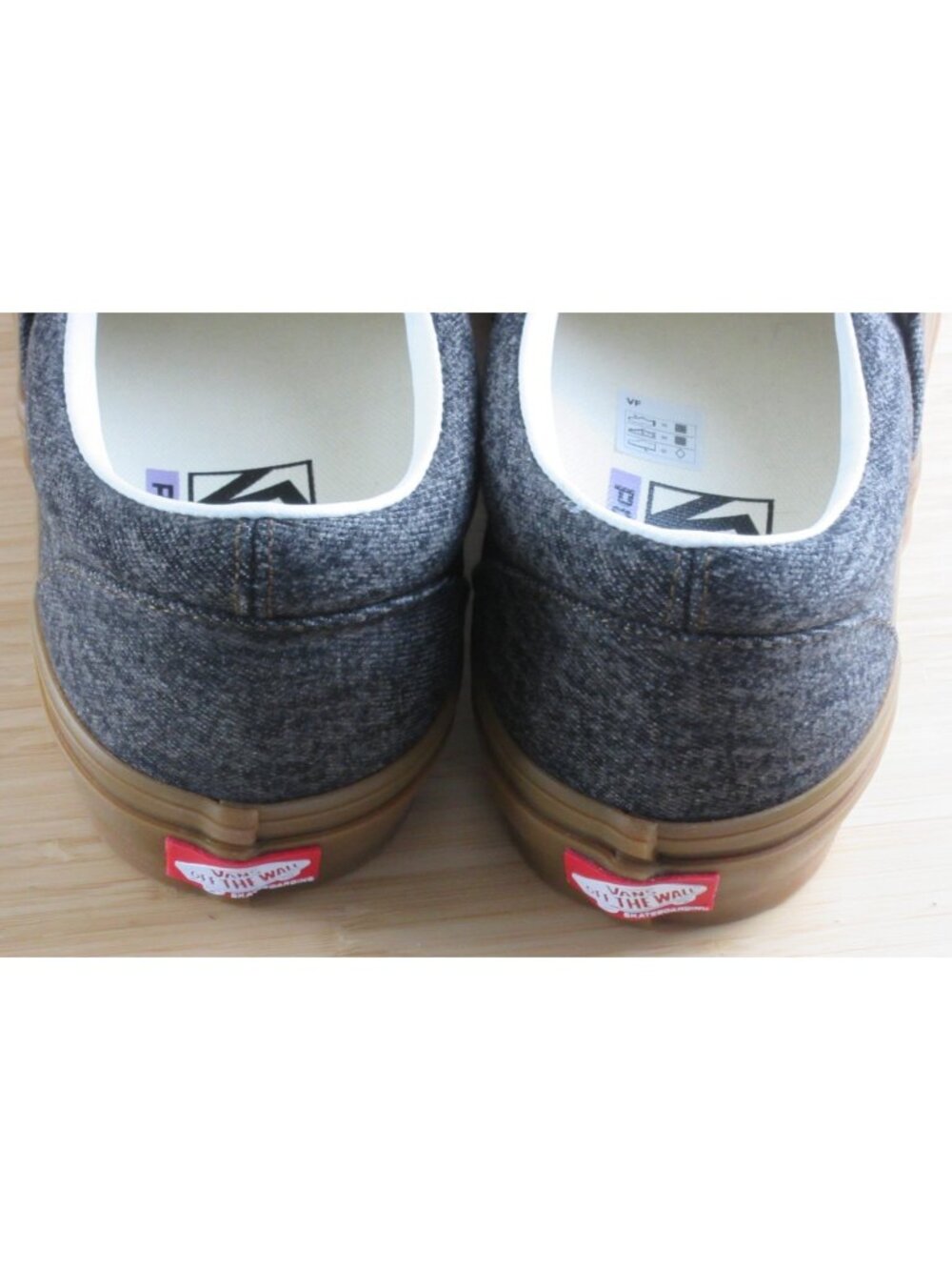 Vans Men's Skate Slip On Black Denim Gum Bottom PopCush shoes Size 9.5 - Picture 5 of 7